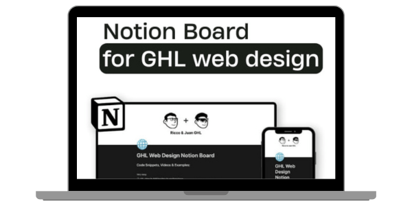 Ricco & Juan – Notion Board for GHL Web Design Download